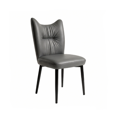 Elena - Dining Chair - Dark Grey PU Leather