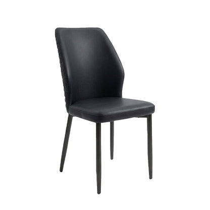Dawson - Chaise de Salle à Manger - Simili-Cuir Noir