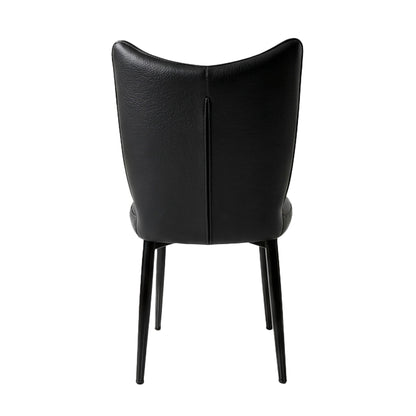 Elena - Dining Chair - Black PU Leather