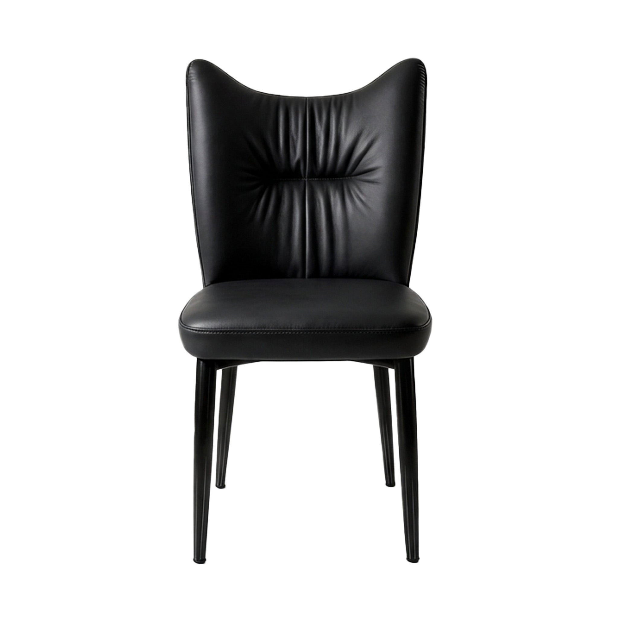Elena - Dining Chair - Black PU Leather