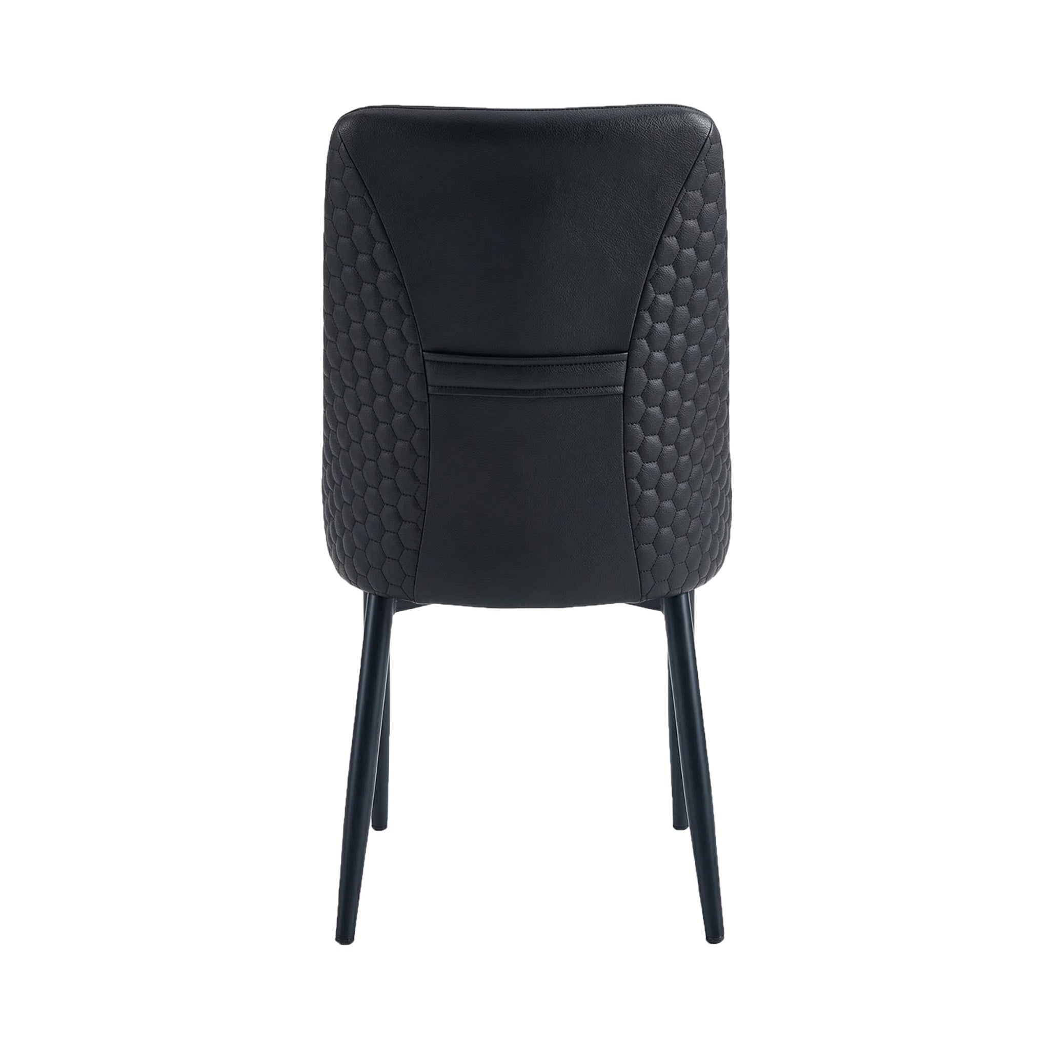 Dawson - Chaise de Salle à Manger - Simili-Cuir Noir