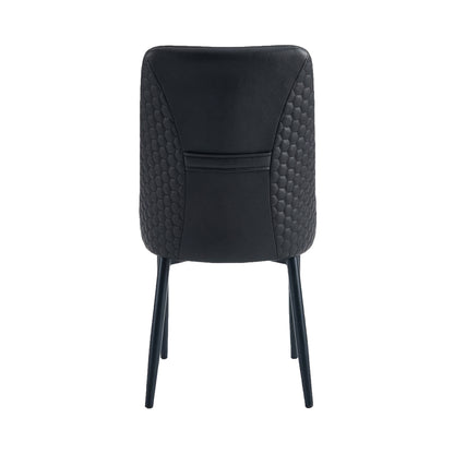 Dawson - Chaise de Salle à Manger - Simili-Cuir Noir