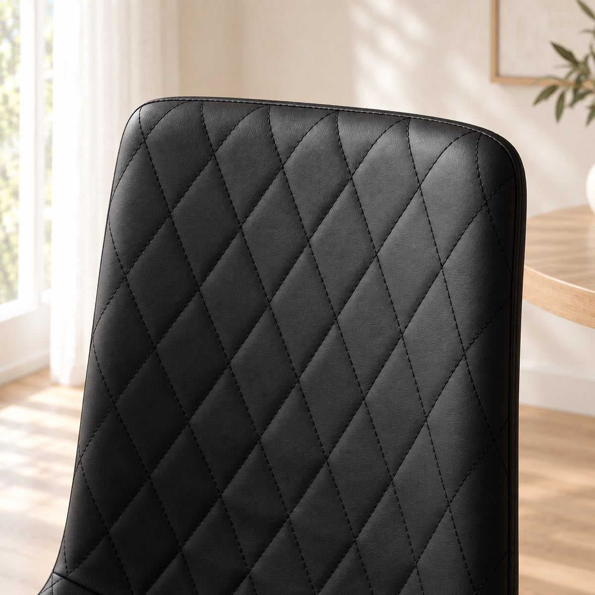 Esme - Dining Chair - Black PU Leather