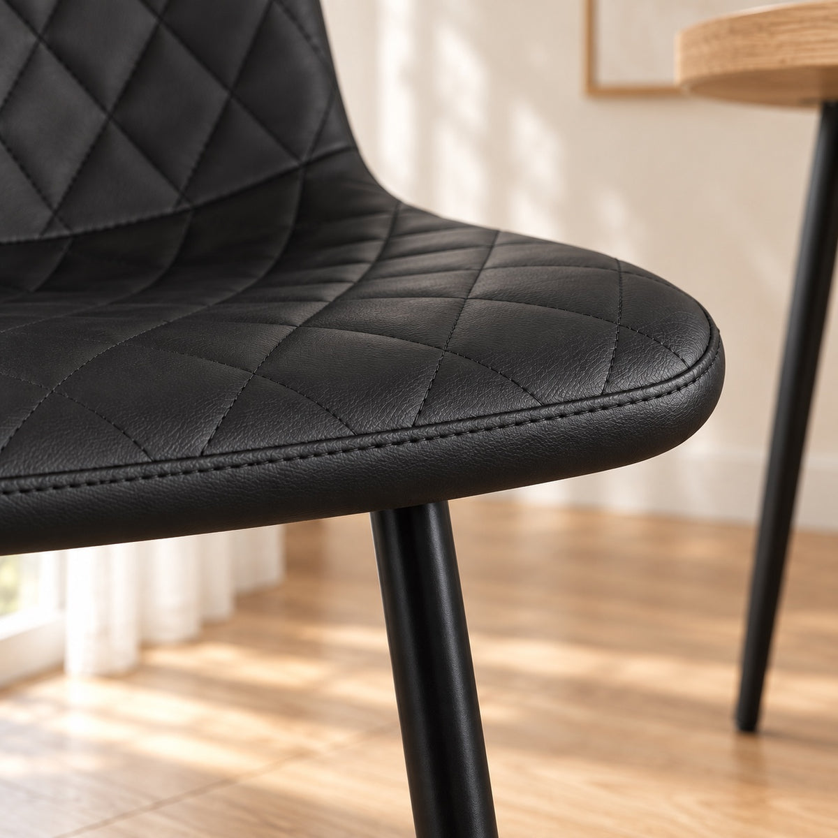 Esme - Dining Chair - Black PU Leather