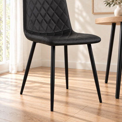 Esme - Dining Chair - Black PU Leather