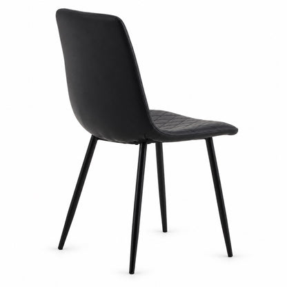 Esme - Dining Chair - Black PU Leather