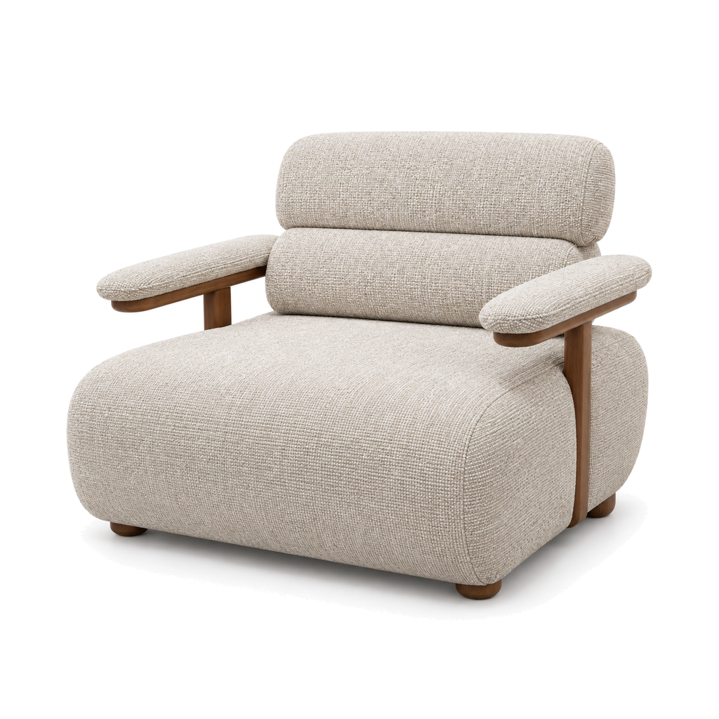 Vera - Armchair - Beige Fabric