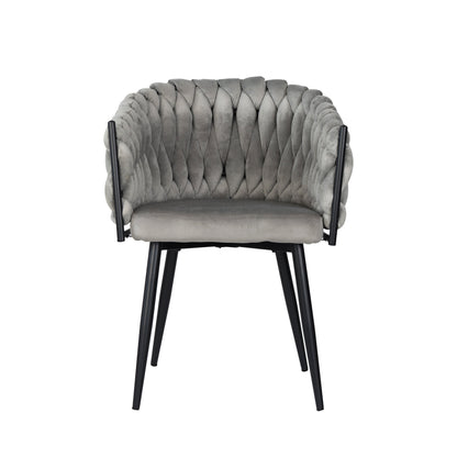 Skye - Dining Chair - Grey Velvet