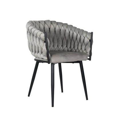 Skye - Dining Chair - Grey Velvet