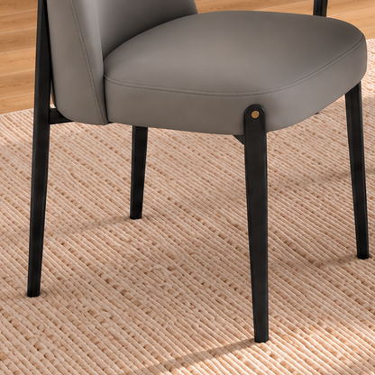 Dalia - Dining Chair - Grey Faux Leather