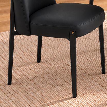 Dalia - Dining Chair - Black Faux Leather