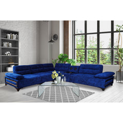 Modular Sectional Sofa - Comfy - Navy Blue Fabric