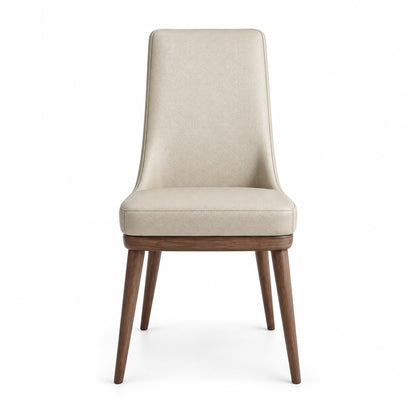 Iris - Chaise de Salle à Manger - Cuir Beige