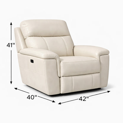 Laurena - Fauteuil Inclinable Électrique - Blanc Cassé