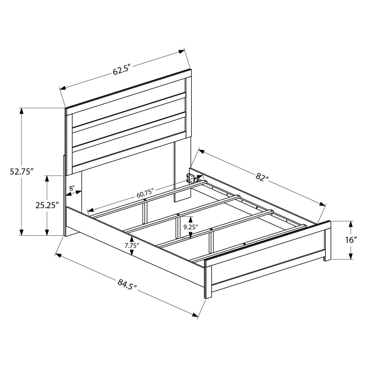 Aurelia - Queen Bed - Natural Finish