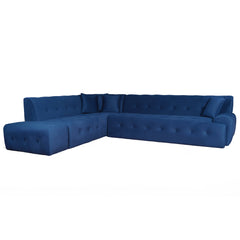 Sectional Sofa - Panda - Blue Fabric