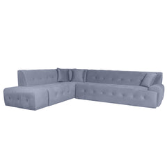 Sectional Sofa - Panda - Gray Fabric
