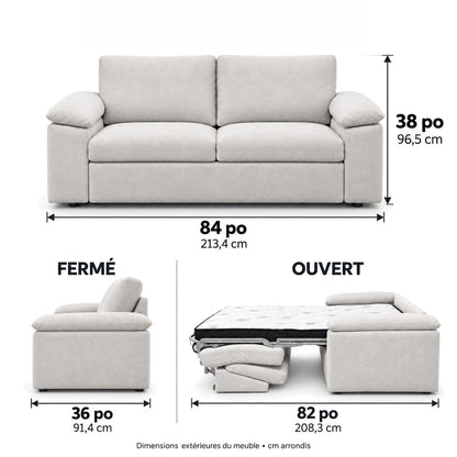 Regina - Sofa Bed Full - Grey Fabric