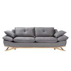 WoW Sofa - Adjustable Backrests - Rustic Gray Fabric