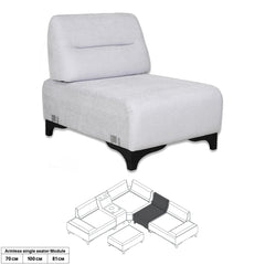 3 Seater Sofa - Comfy - Light Gray Fabric