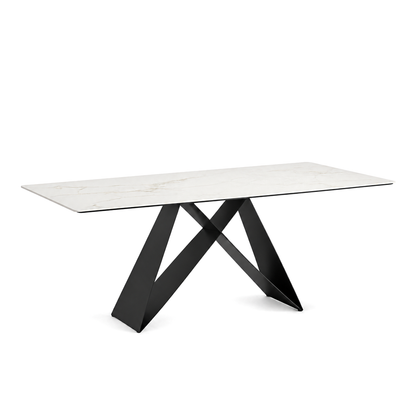Isabella - Dining Table - White Ceramic