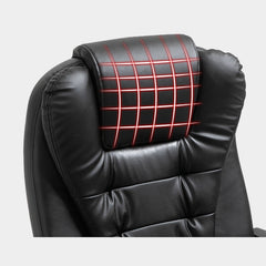 Chaise de bureau - Executive ergonomique en cuir à dossier haut - Noir
