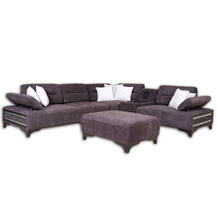 Sofa Modulaire Sectionnel - Comfy - Tissu Gris Foncé