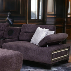 Sofa Modulaire Sectionnel - Comfy - Tissu Gris Foncé