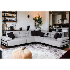 Sofa Modulaire Sectionnel - Comfy - Tissu Gris Pâle