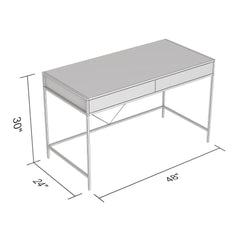 Computer desk - 48" - 2 drawers - Grey cement