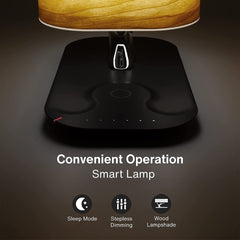 Lampe de bureau LED avec haut-parleur Bluetooth et chargeur sans fil