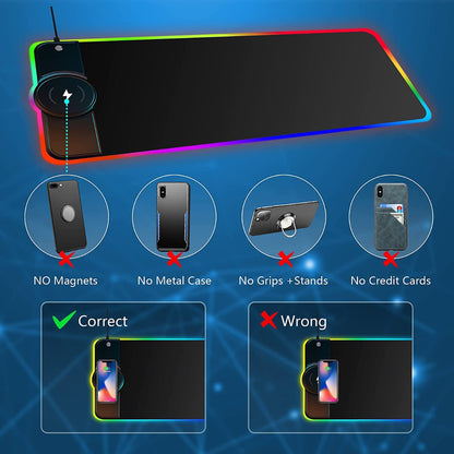 Mouse Pad - RGB with Built-in Wireless Charger