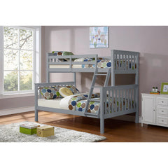 Single/double bunk bed - Grey wood frame