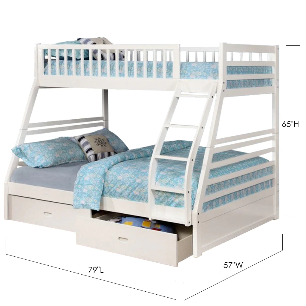 Torvik - Twin/Full Bunk Bed - White
