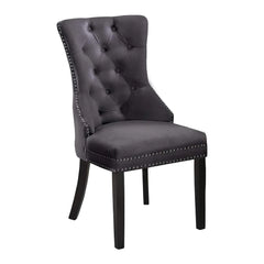 Set of 2 chairs / 40"H / Gray Velvet