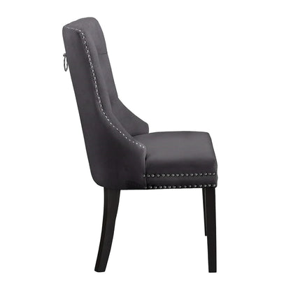 Serena - Chaise de Salle à Manger - Velour Gris