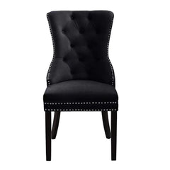 Set of 2 chairs / 40"H / Black Velvet