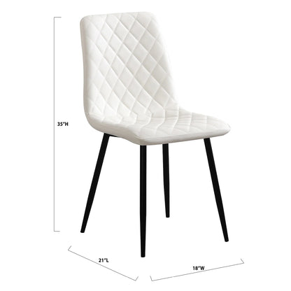 Esme - Chaise de Salle à Manger - Simili-Cuir Blanc