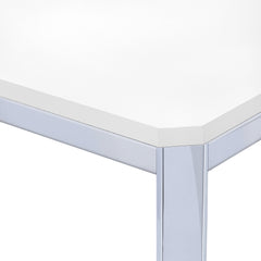 Table A Manger - 32"X 48" / Blanc / Metal Chrome