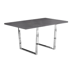 Table A Manger - 36"X 60 / Gris / Metal Chrome