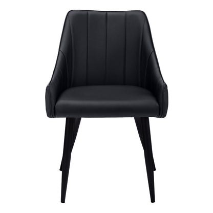Vera - Dining Chair - Black PU Leather