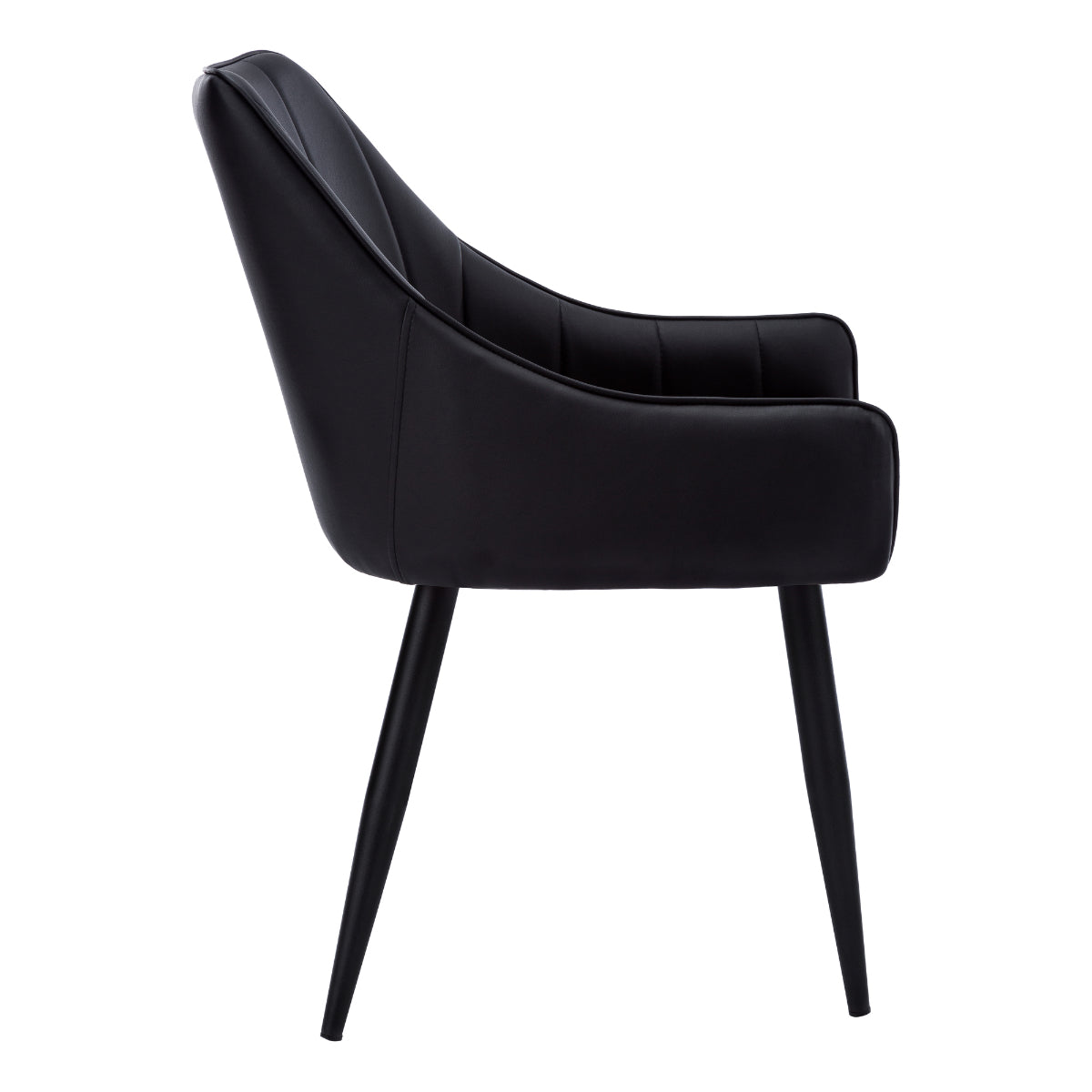 Vera - Dining Chair - Black PU Leather