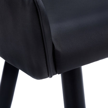 Vera - Dining Chair - Black PU Leather