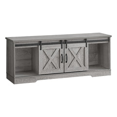 TV cabinet - with 2 sliding doors - 60 " - Grey