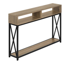 ACCENT TABLE - 48"L / HALL CONSOLE TAUPE / BLACK