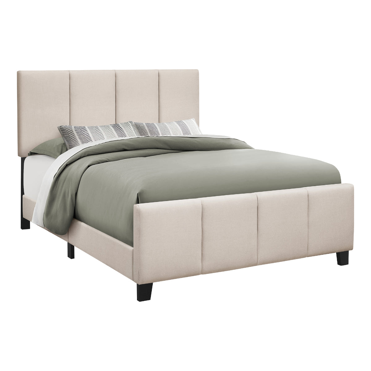 Gabrielle - Lit Queen - Tissus Beige