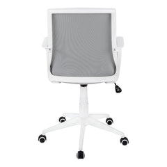 Chaise De Bureau - Blanc / Meche Gris / Multiple Position