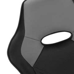 Chaise De Bureau - Jeu / Simili-Cuir Noir / Gris