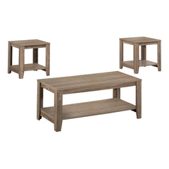SET OF TABLES - 3PCS / DARK TAUPE