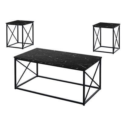 Léon - Coffee table set - Black Marble Finish